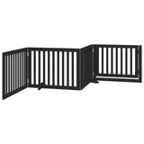 vidaXL Vrata za pse s vratašcima 4 panela sklopiva 320 cm drvo topole | shoptok.hr