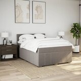  Krevet s oprugama i madracem smeđesivi 160x200 cm tkanina | shoptok.hr