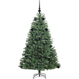 vidaXL Umjetno božićno drvce s nogom Zelena 150 cm PVC i metal | shoptok.hr