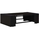 Poli 10-dijelna vrtna garnitura od poliratana s jastucima crna | shoptok.hr