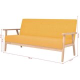  2-dijelna garnitura od tkanine žuta | shoptok.hr
