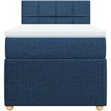  Krevet s oprugama i madracem plavi 90 x 190 cm od tkanine | shoptok.hr