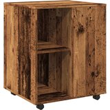 vidaXL Omarica na kolesih starinski les 60x53x72 cm inženirski les | Shoptok.si