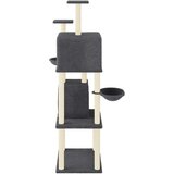  Mačje drevo s praskalniki iz sisala temno sivo 180 cm, (20797006) | Shoptok.si