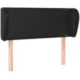  Uzglavlje s ušima crno 103x23x78/88 cm od umjetne kože | shoptok.hr