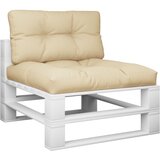  Jastuci za palete 2 kom bež od tkanine 80 x 80 x 12 cm | Shoptok.si