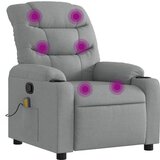 Maison Chic Masažni fotelj - Relax naslanjač svetlo sivo blago, (22134368) | Shoptok.si