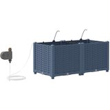  Vrtna saksija 2 pcs Sivi 80 x 40 x 37,5 cm Plastika | shoptok.hr