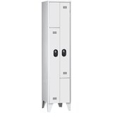 Wolf Garderobna omara Z, višina predelka 820 mm, VxŠxG 1850 x 400 x 500 mm, širina razdelka 400 mm, barva korpusa / vrat svetlo siva / svetlo siva | Shoptok.si
