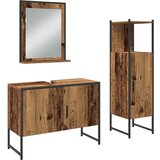  Set namještaja za kupaonicu 3 kom. Smeđa 33 x 33 x 113.5 cm | Shoptok.si