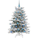 vidaXL Umetno Zložljivo Božično Drevo Bela 150 cm PE in PVC | Shoptok.si