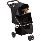  Sklopiva kolica za pse crna 80 x 46 x 98 cm od tkanine oxford | shoptok.hr