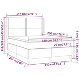  Krevet s oprugama i madracem krem 140x200 cm od tkanine | shoptok.hr