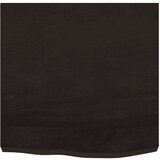 Stolna ploča tamnosmeđa 60x60x(2-6) cm tretirana hrastovina | shoptok.hr