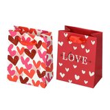  Vrečka darilna mala deluxe 14x6,5x14 srčki | Shoptok.si