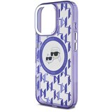 Karl Lagerfeld Ohišje za iPhone 16 Pro, združljivo z glavama MagSafe IML Monogram serije K in CH, Vijolična, (5000015209) | Shoptok.si