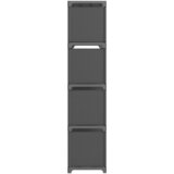 Police za izlaganje s 12 kocki od tkanine 103x30x141 cm sive | shoptok.hr