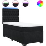  Box spring krevet s madracem crni 80 x 200 cm baršunasti | shoptok.hr