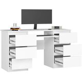 AKORD A-11 Računalniška Miza, 6 Predalov, Bela, (5000332973) | Shoptok.si