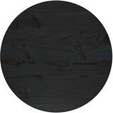 vidaXL Mizna plošča črna Ø50x2,5 cm trdna borovina | Shoptok.si