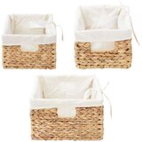 Košare za shranjevanje 3 kos Vodna hijacinta 40 x 30 x 18 cm | Shoptok.si