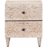  Noćni ormar 2 pcs Bijelo 40 x 33,5 x 46 cm Čvrsto drvo manga | Eponuda.com
