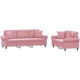  2-dijelni set sofa s jastucima ružičasti baršunasti | shoptok.hr