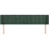vidaXL Vzglavje z ušesi temno zeleno 183x16x78/88 cm žamet, (20954460) | Shoptok.si