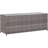 vidaXL Vrtna škatla siva 120x50x60 cm poli ratan, (20579975) Cene