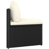 Poli 7-dijelni set vrtnih sofa od poliratana s jastucima crni | shoptok.hr