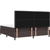  Postelja s box springom z vzmetnico in LED temno rjava 200x200 cm tkanina, (22081131) | Shoptok.si