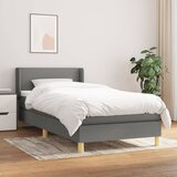 The Living Store Box spring postelja z vzmetnico temno siva 80x200 cm blago - Box Spring Postelja, (21438409) Cene