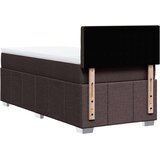 vidaXL Krevet s oprugama i madracem tamnosmeđi 100 x 200 cm od tkanine | shoptok.hr