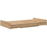  Krevet s ladicama s uzglavljem Umjetnički hrast 120 x 200 cm | shoptok.hr