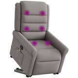 Maison Chic Električni masažni naslanjač - Relax naslanjač s funkcijo vstajanja taupe, (22061894) | Shoptok.si