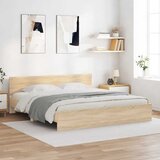 Furnova Posteljni okvir z vzglavjem sonoma hrast 160x200 cm, (21937270) Cene
