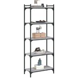  Knjižna omara 5-nadstropna siva sonoma 60x30x154 cm i | Shoptok.si