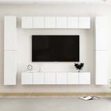 The Living Store Komplet TV omaric 10-delni bela iverna plošča - TV Omarica, (21624798) | Shoptok.si