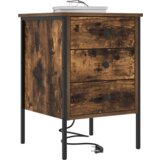 vidaXL Noćni Ormari s ladicama 2 pcs Dimljeni hrast 42 x 41 x 61 cm | shoptok.hr