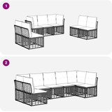  Set vanjskih sofa Crna Poliester | shoptok.hr
