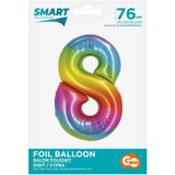  Balon iz folije v mavričnih barvah, 76 cm - številka 8 Cene