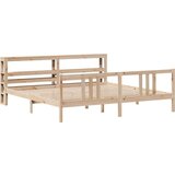 vidaXL Okvir kreveta s uzglavljem 200 x 200 cm od masivne borovine | shoptok.hr
