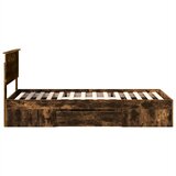  Krevetna konstrukcija s uzglavljem Dimljeni hrast 100 x 200 m | shoptok.hr