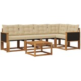 vidaXL Zunanja garnitura za sedenje z blazino 6 pcs Naravna in bež, (5000272610) | Shoptok.si