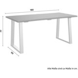 Bessagi Garden Vrtna Miza Mauro Siva, Masivno, 180x90 | Shoptok.si