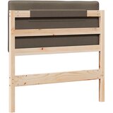  Tapecirani uzglavlje Smeđa i taupe 75 cm Čvrsto borovo drvo | shoptok.hr