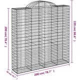  Lučne gabionske košare 5 kom 200x50x200/220cm pocinčano željezo | shoptok.hr