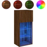 Maison Chic TV omarica - TV stojalo - Televizijska omarica z LED lučkami rjav hrast 40,5x30x90 cm, (21699411) Cene