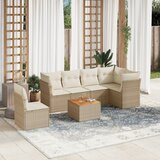  The Living Store Vrtna sedežna garnitura 7-delna z blazinami bež poli ratan - Vrtna Sedežna Garniture, (21449610) | Shoptok.si
