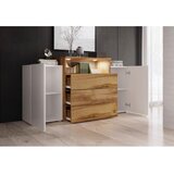 P & B komoda urban, bela, barva hrasta | Shoptok.si